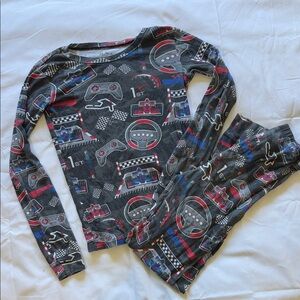 The Children's Place Racing Pajama Set - Gray and Blue